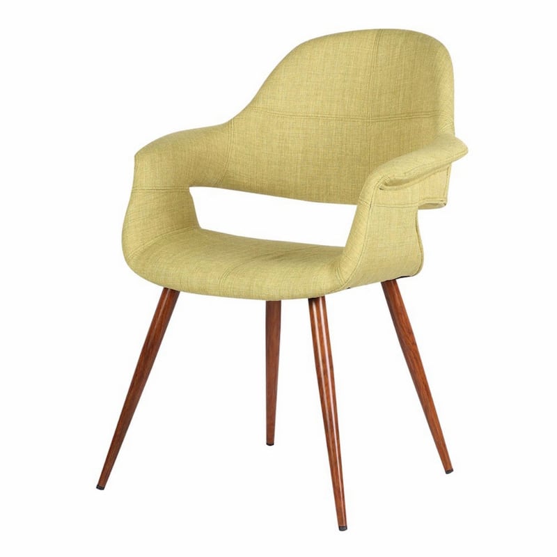 Fabric Mid Century Dining Chair with Round Tapered Legs - 33 H x 25 W x 24 L Inches