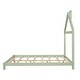 preview thumbnail 9 of 7, Wooden Full Size Platform Bed Frame, Modern Full Kids Bed Frame with House-shaped Headboard, Solid Wood Full Bedframe