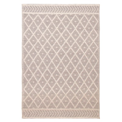ECARPETGALLERY Braid weave Sienna Grey Wool Rug - 5'10 x 8'7