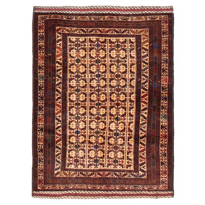 Teimani Beige Rug 4'1" x 6'1" - 4'1 x 6'1 - Beige - 4'1 x 6'1