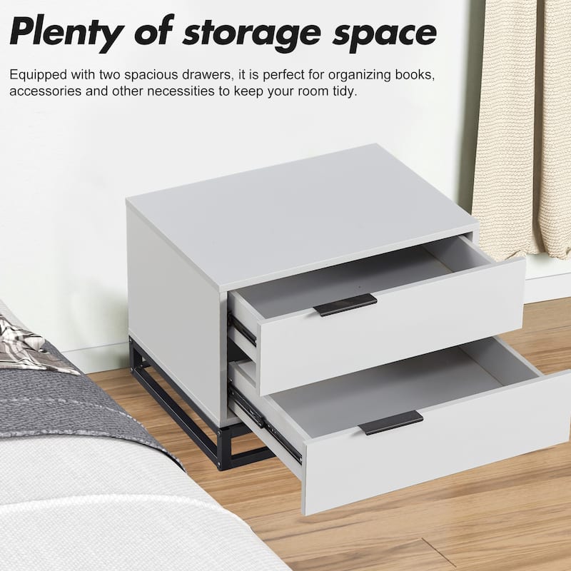 Nightstand With 2 Drawer