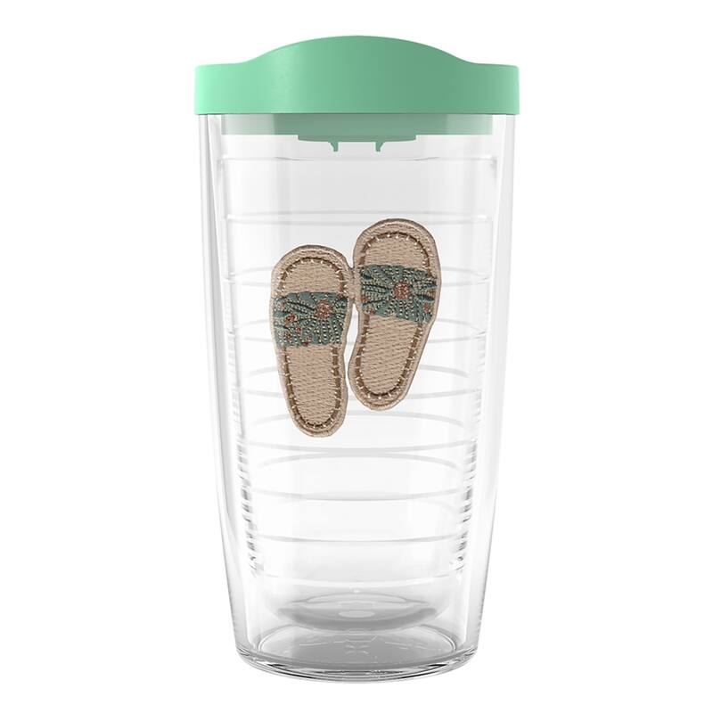 Tervis Sandy Slides Made in USA Double Walled Insulated Tumbler Travel 16oz, Green