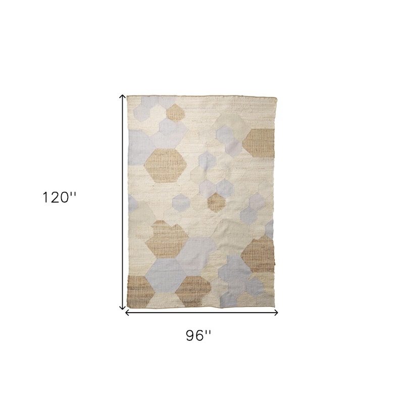 HomeRoots Patchwork Modern Rectangle Area Rug - 120 in. x 96 in. x 0.98 in.
