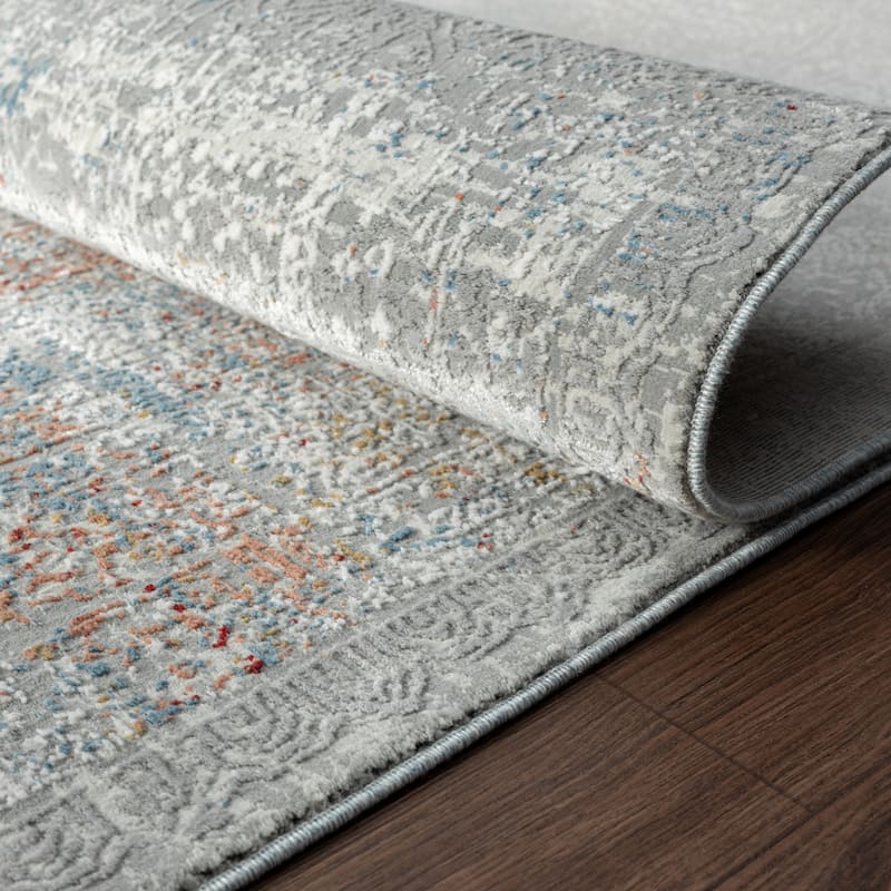 Dalton Sterling/Pewter Abstract Area Rug