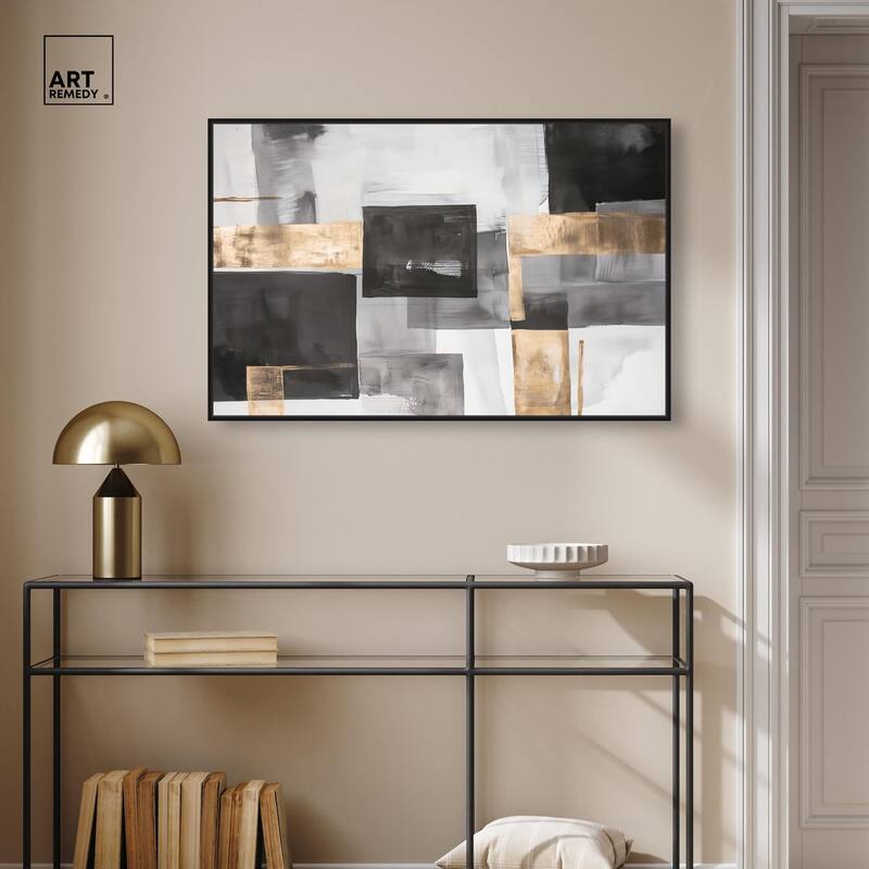 Graphite and Glimmer I Canvas by Art Remedy