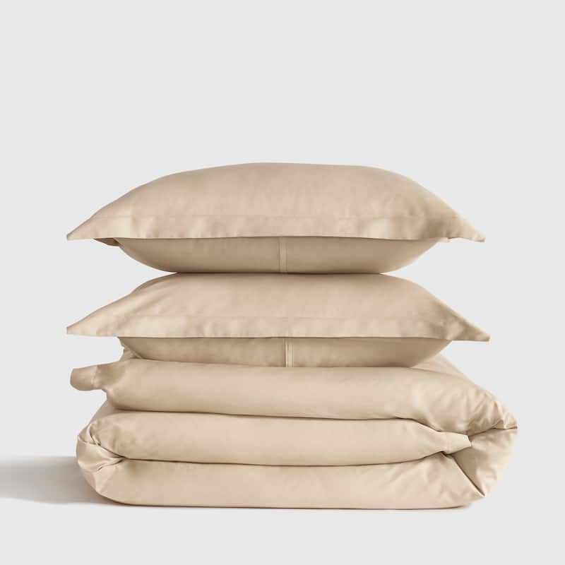 J. Queen Premier Sateen Duvet Cover Set - Pale Gold - King