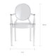 preview thumbnail 2 of 22, Stackable Acrylic Dining Chair, Oval Back Ghost Kitchen Patio Vanity Armchair for Indoor or Outdoor Use, Clear