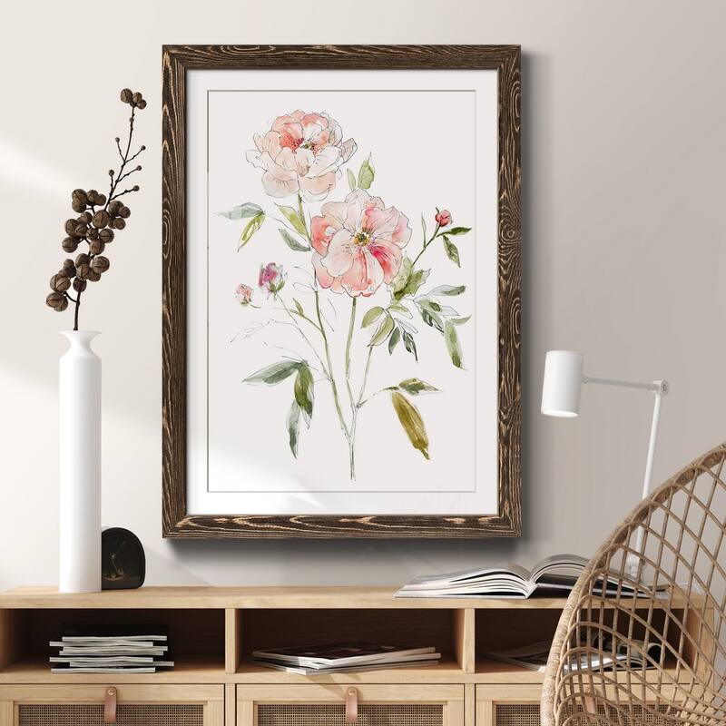 Sketchbook Cottage Rose I-Premium Framed Print - Ready to Hang