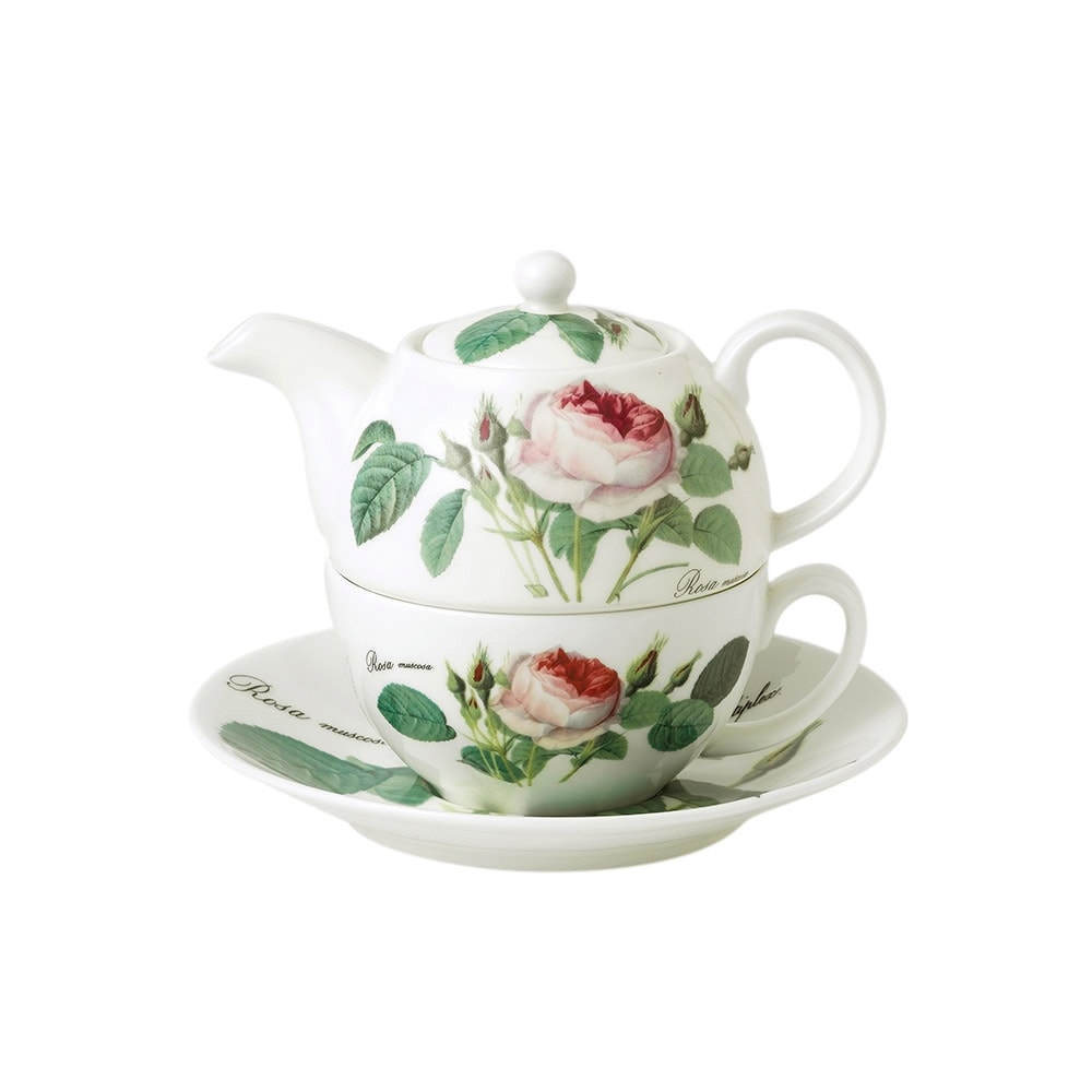 Roy Kirkham Tea for One - Redoute Rose , Bone China Ceramic - Bed