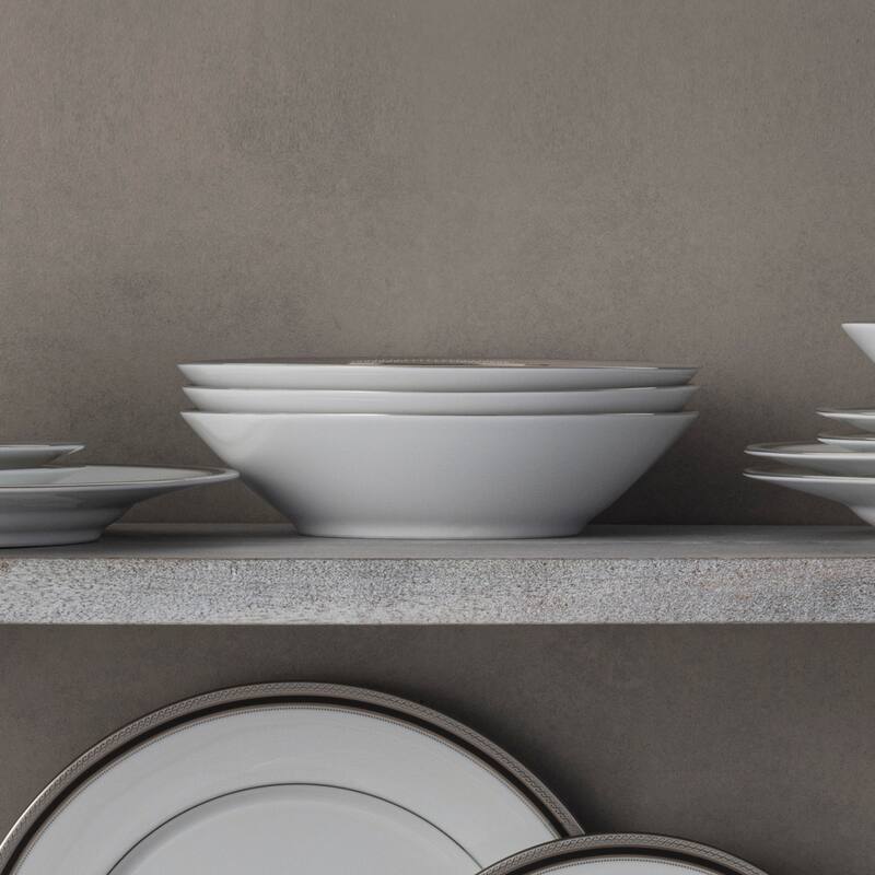 Noritake Austin Platinum Set Of 4 Soup Bowls, 7-1/2", 12 oz.