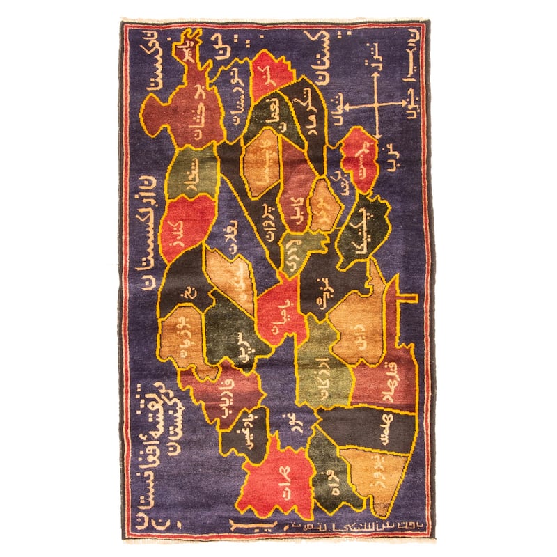 ECARPETGALLERY Hand-knotted Teimani Dark Blue Wool Rug - 3'0 x 4'10