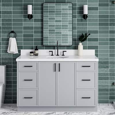 Ariel K55WQOVO Kelly 55" Free Standing Single Basin Vanity Set with