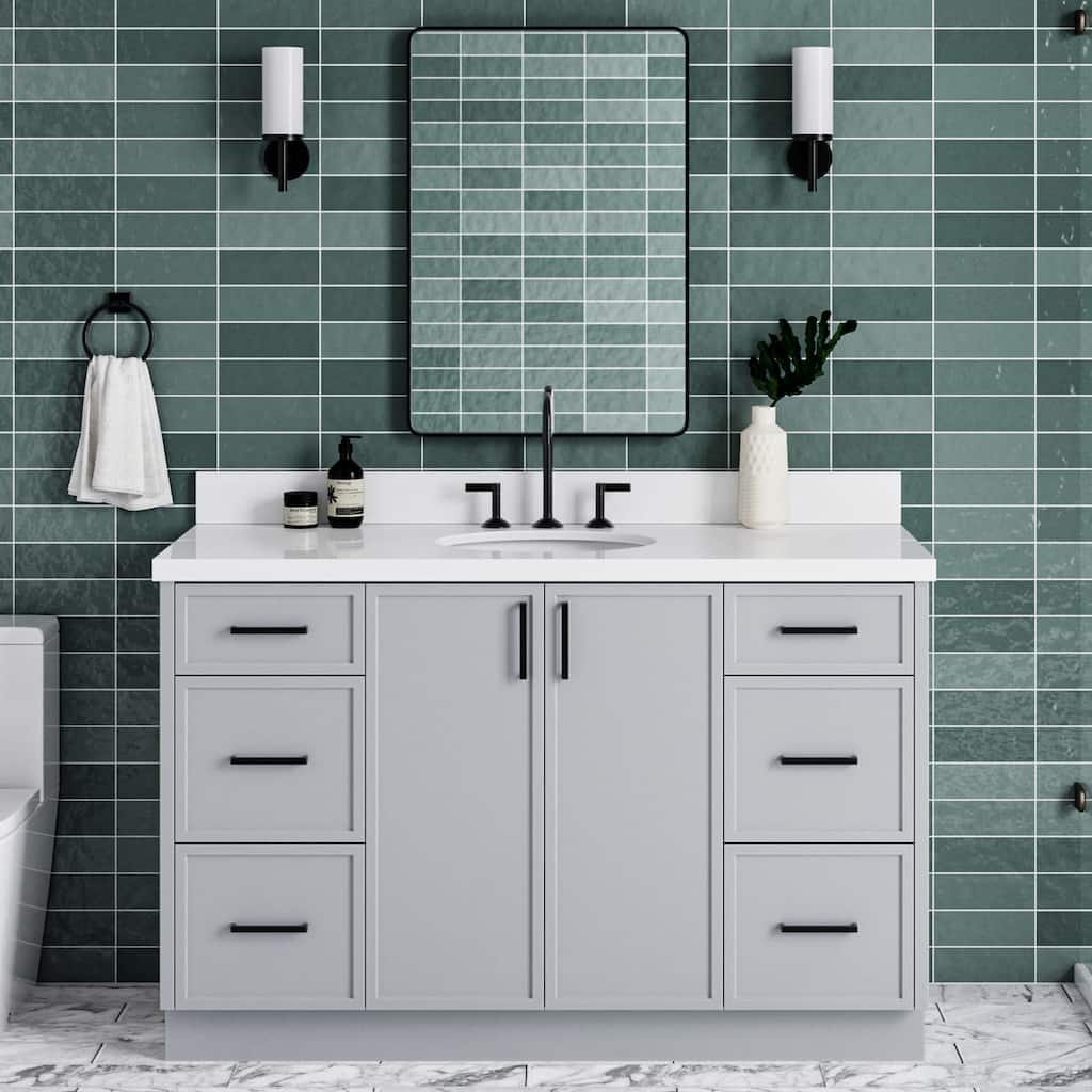 Ariel K55WQOVO Kelly 55" Free Standing Single Basin Vanity Set with