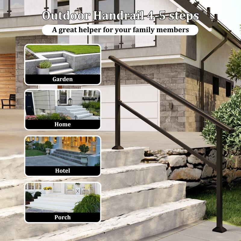 Handrails for Fit 0 or 5 Steps Outdoor Steps
