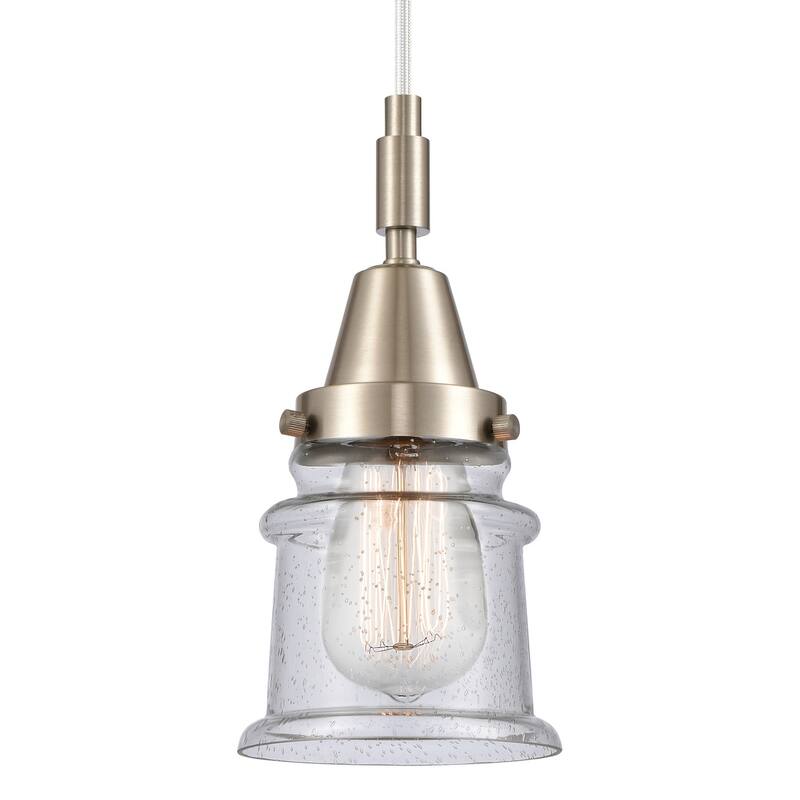 Innovations Lighting 447-1P-G184S Canton 5" Wide Mini Pendant with - Brushed Satin Nickel