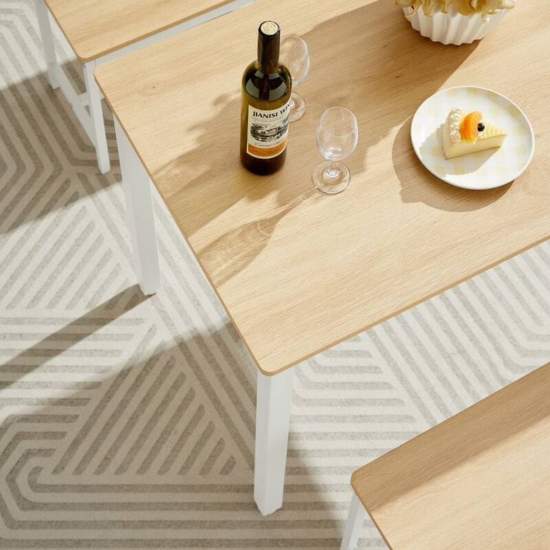 Rustic 3 Piece Dining Table Set for Living Room