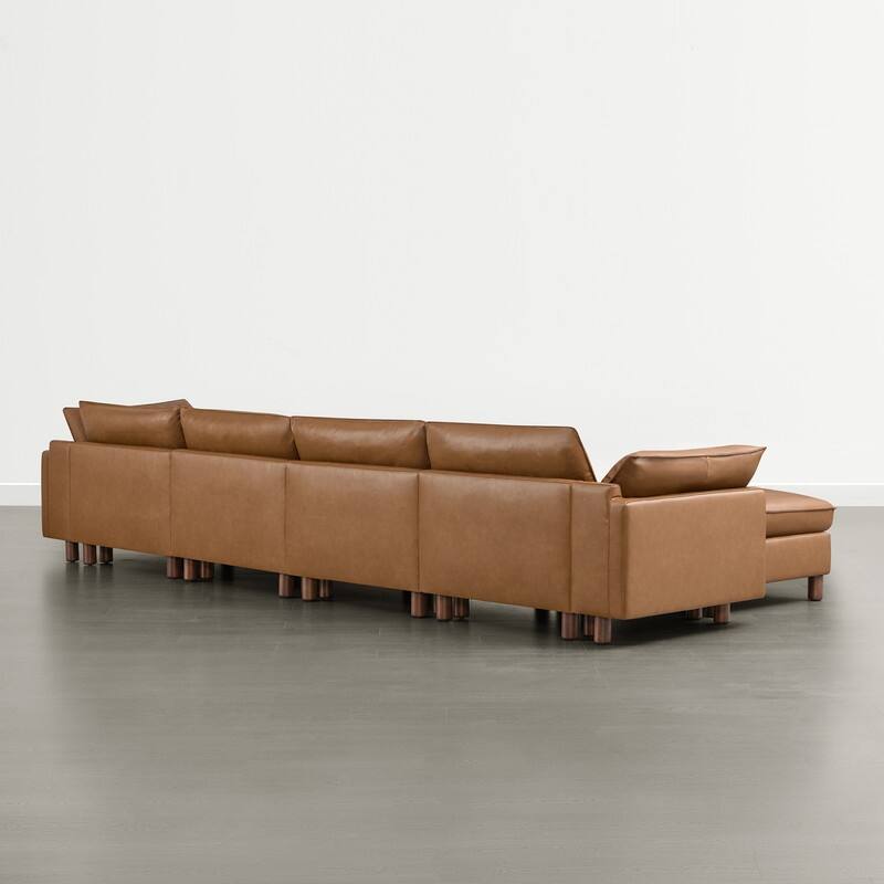 Spruce & Spring Modular Cloud Couch Sofa with Wood Legs for Living Room