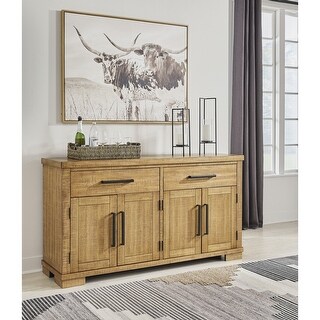 Signature Design by Ashley Havonplane Brown Dining Server - 65.88"W x 19"D x 36.13"H