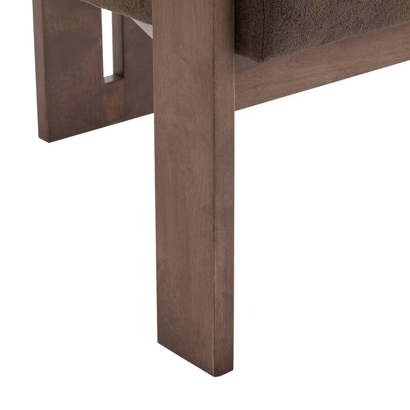 Accent Chair with Upholstered Leisure Chair with Open Armrest, Armchair