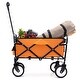 preview thumbnail 53 of 62, Foldable Wagon Cart with Strapping System, Utility Wagon Cart for Camping Shopping Sports Gardeing Fishing All-Terrain Wheels