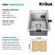 preview thumbnail 8 of 22, KRAUS Kore Workstation Drop-In Stainless Steel Kitchen Sink