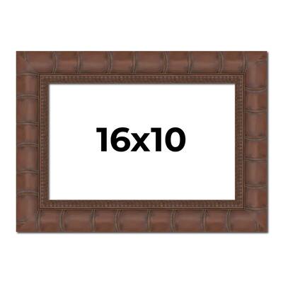 16x10 Frame Pewter Solid Wood Picture Frame Width 1.625 Inches | Interior Frame Depth 0.6875 Inches