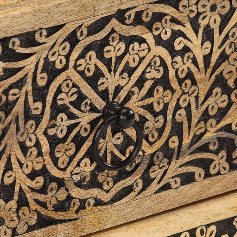 vidaXL Bedside Cabinets 2 pcs 15.7"x13"x18.1" Solid Wood Mango - 15.7" x 13" x 18.1"