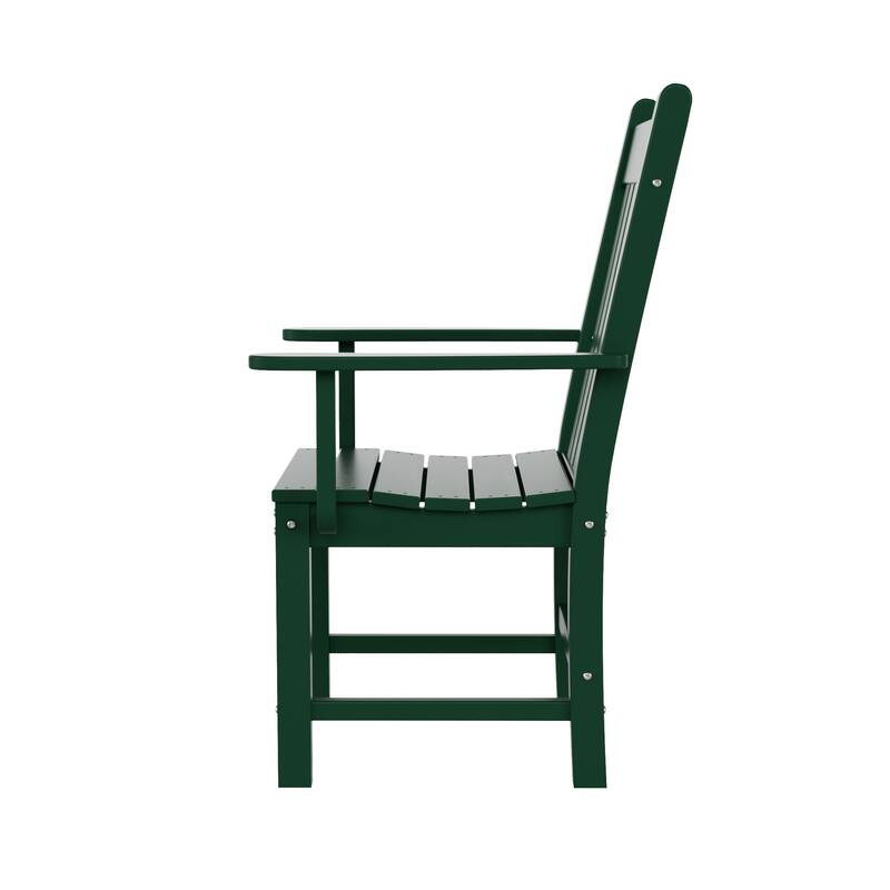Laguna Hdpe All Weather Outdoor Patio Dining Chair With Arms