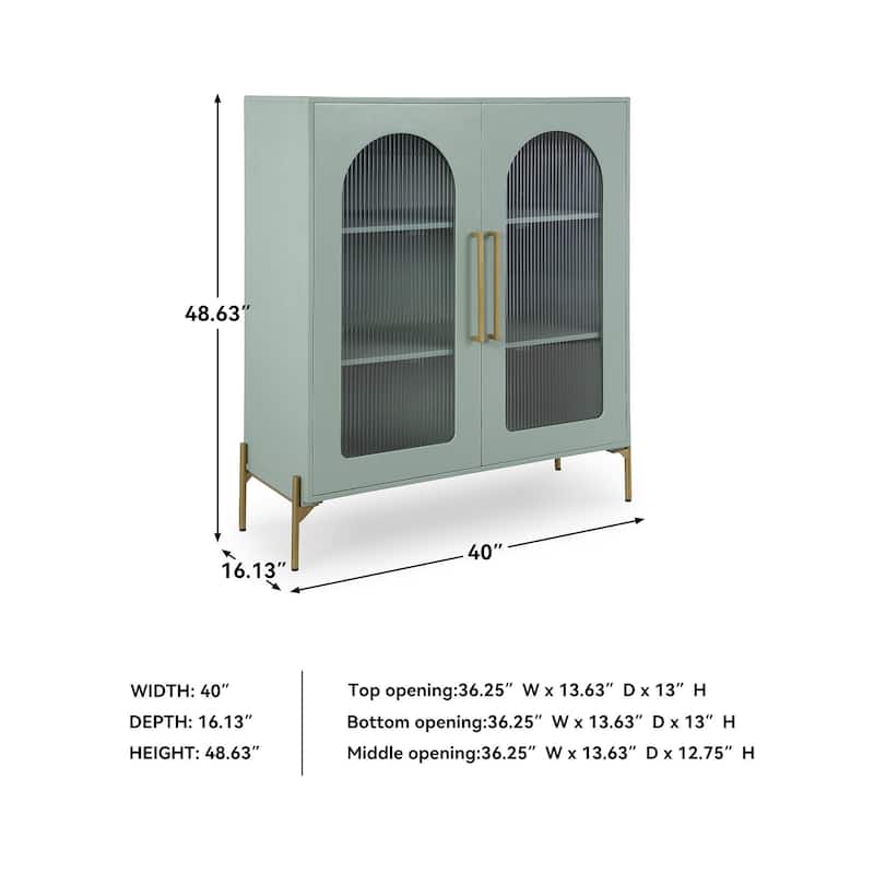 Signature Design by Ashley Adwen Light Green Accent Cabinet - 40" W x 16" D x 48" H