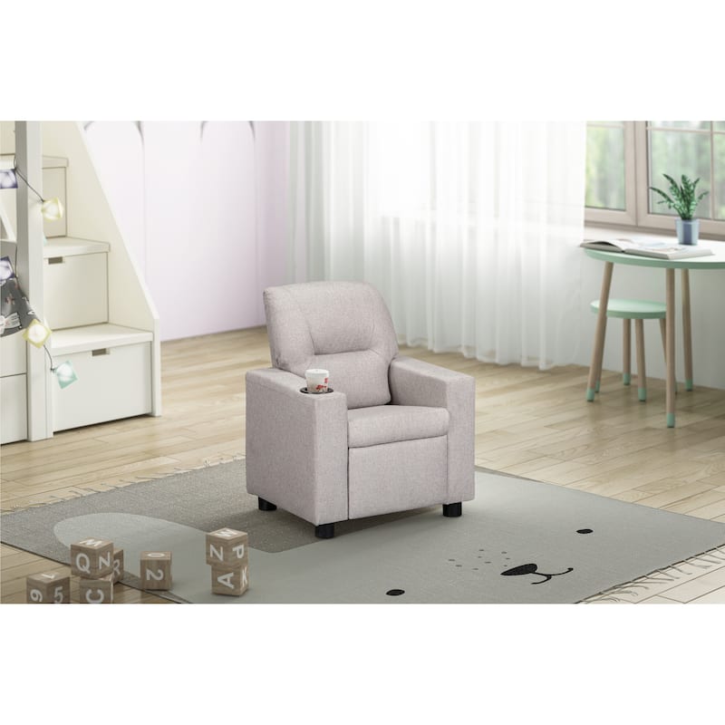Olive & Opie Oakley Kids Recliner - Greige