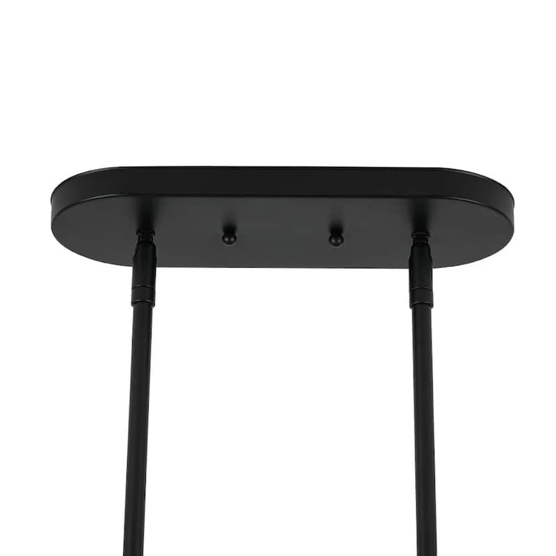 Black Brass 12-Light Large Oval Wheel Candle Style Island Chandelier - 37.5 Inches