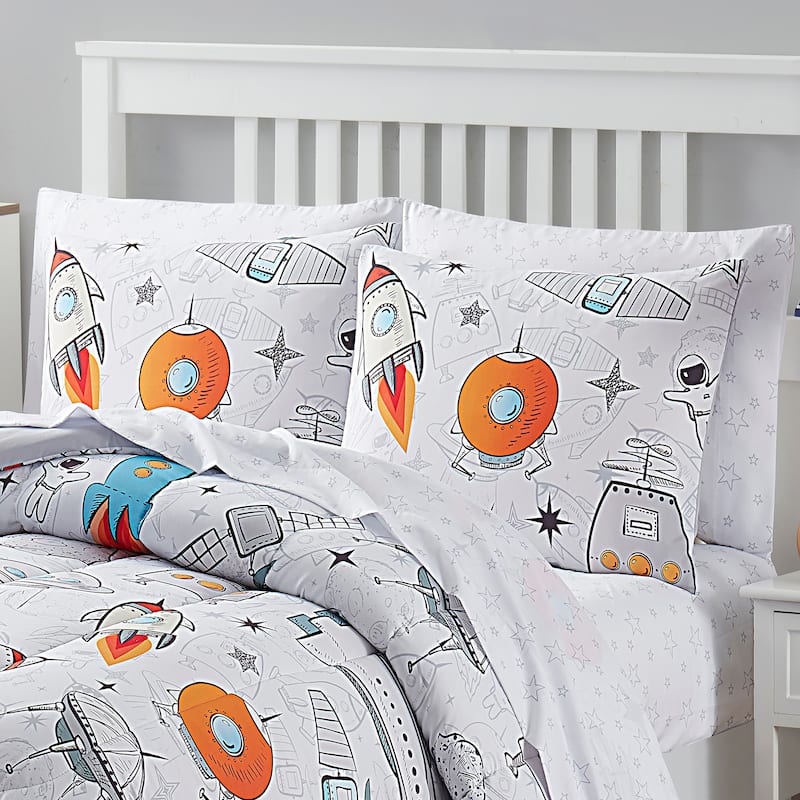 Kids Space BIAB 5 Piece Comforter, Sham & Sheet Set