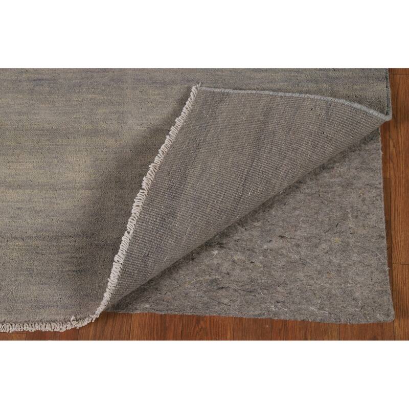 Gray Modern Gabbeh Oriental Foyer Rug Hand-Knotted Wool Carpet - 3'3"x 4'11"
