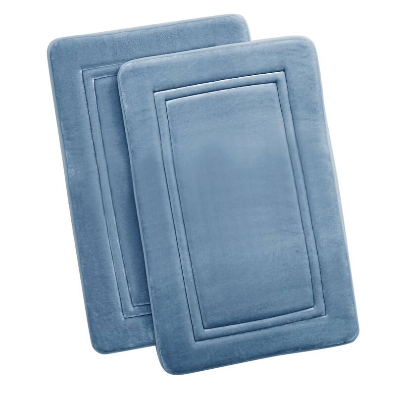 Simply Essential™ Antimicrobial Memory Foam Set of 2 Bath Rug