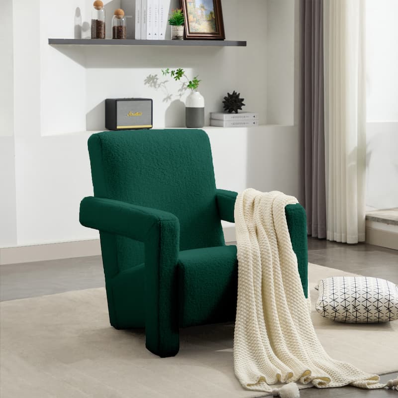 Sherpa Adirondack Chair for Living Room, Upholstered Accent Chair