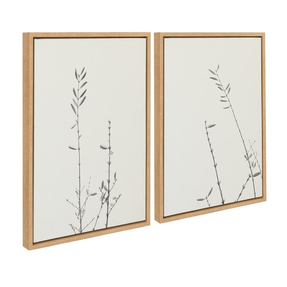 Kate and Laurel Sylvie Retro Botanicals Canvas by Stephanie Klatt