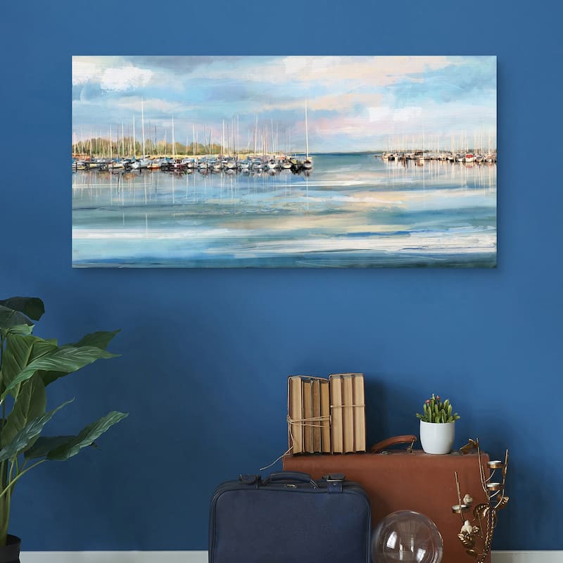Blue Harbor by Studio Arts Canvas Art Print