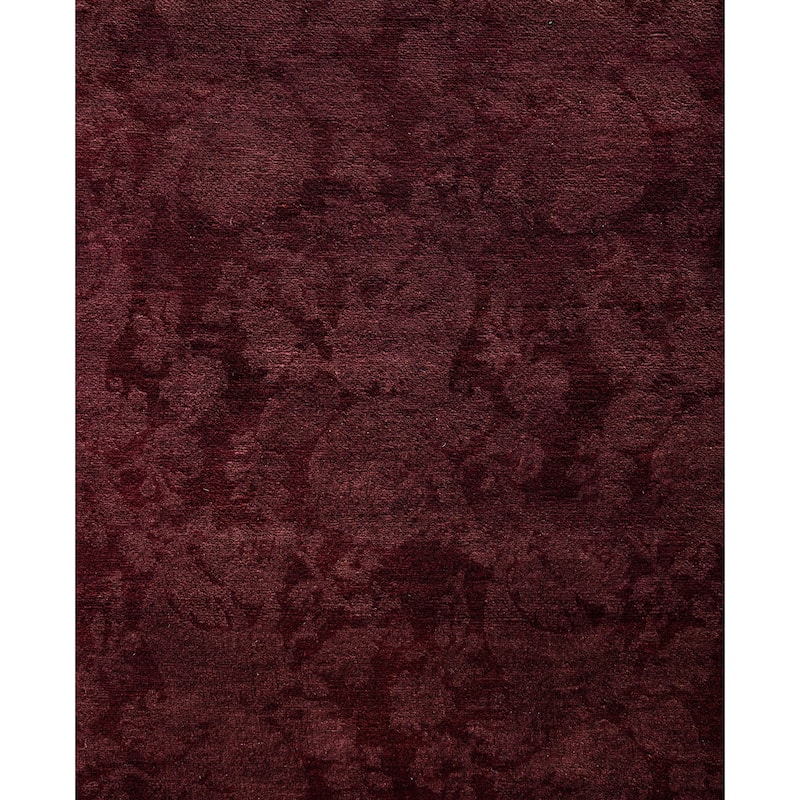 Overdyed One-of-a-Kind Hand-Knotted Area Rug - Red - 9' 1" x 11' 9"