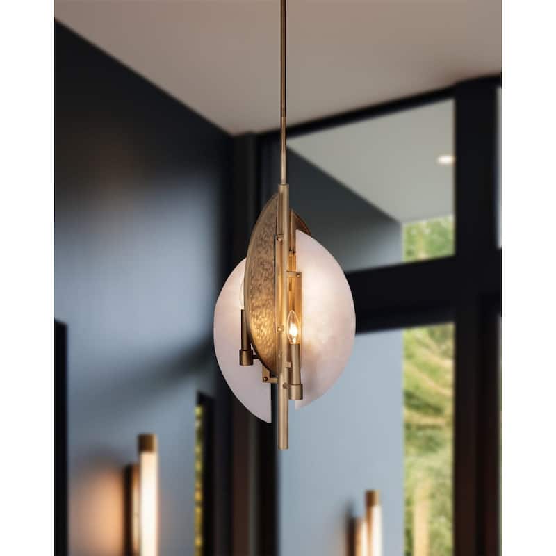 Minka Lavery 3461 Saint Martin 4 Light 14" Wide Pendant with Alabaster