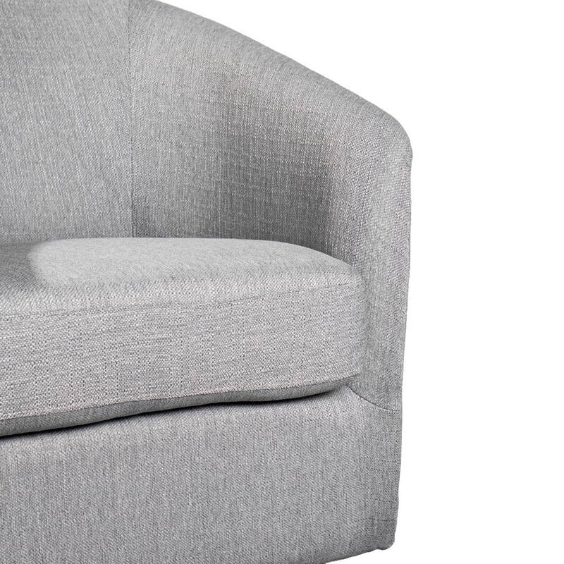 Traditional Club Style Accent Chair with 360° Swivel Metal Base