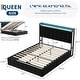 preview thumbnail 45 of 58, Bed Frame with Lift Up Storage, Upholstered Velvet Platform Bed with Storage Headboard