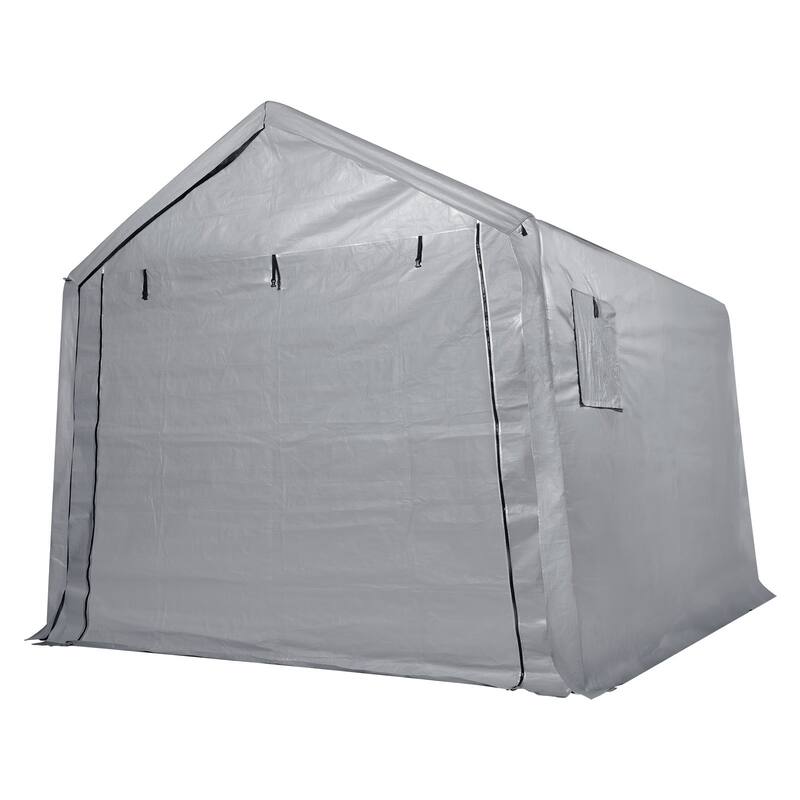 Heavy Duty Outdoor Storage Shelter Portable Garage Tent with Windows
