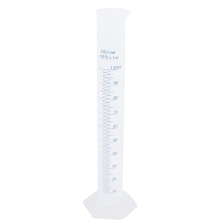 Unique Bargains 25cm Height 100ml Transparent Plastic Graduated