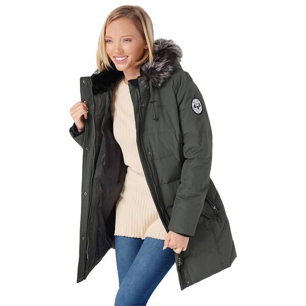 Arctic Expedition Womens Quilted Down Coat With Removable Hood Xl Ivy A367602 Overstock 32173124