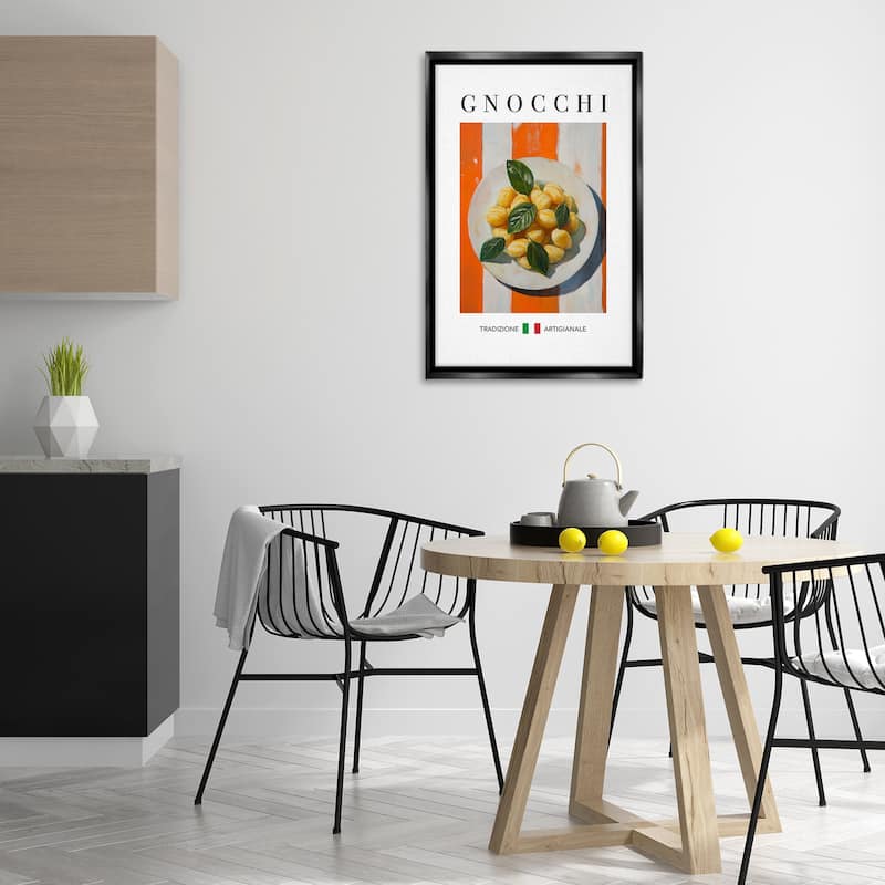 Stupell Traditional Gnocchi Pasta Framed Floater Canvas Wall Art Design By Andreas Magnusson