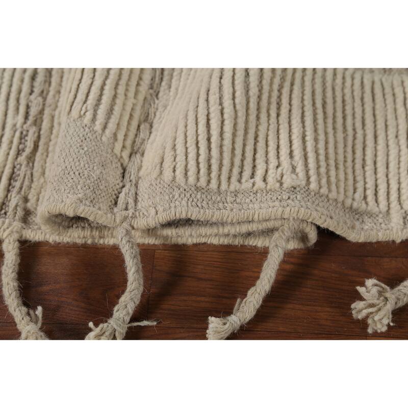 Moroccan Oriental Area Rug Hand-Knotted Wool Carpet - 8'8"x 10'5"