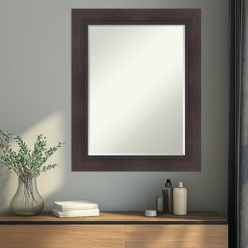 Sloped Half-Inch-Bevel Framed Wall Mirror