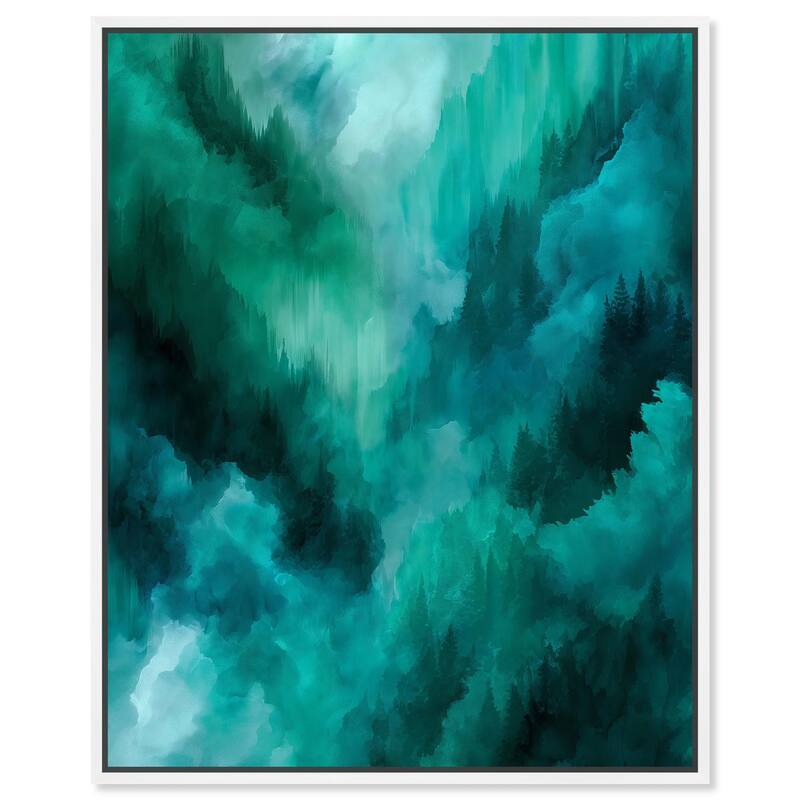 Textured Teal II Canvas by Art Remedy - White - 16" x 20"