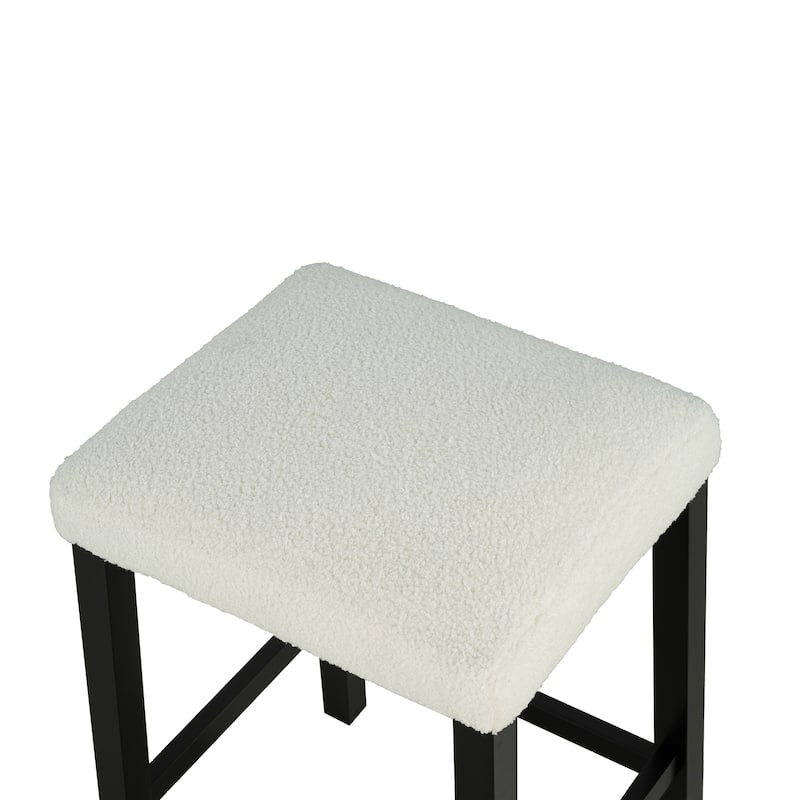 Black Bar Table and Chairs Tall Kitchen Breakfast Nook with Stools, Storage Shelves