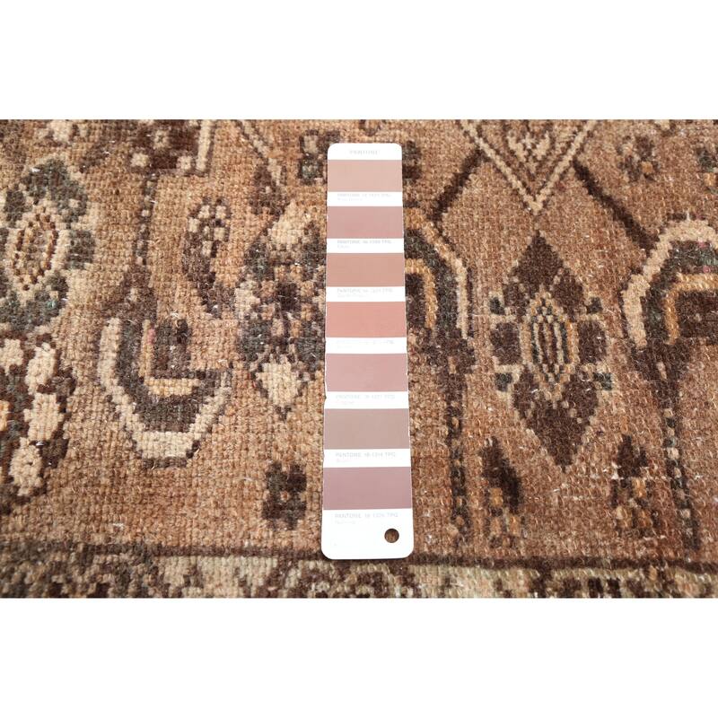 ECARPETGALLERY Hand-knotted Antalya Vintage Brown Wool Rug - 3'6 x 9'6